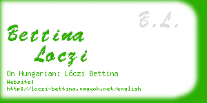 bettina loczi business card