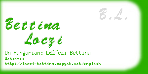 bettina loczi business card